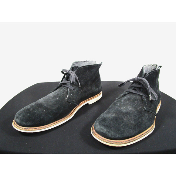 The Generic Man Black Suede Lace Up Chukka Boots Men Sz 44.5 EU / 11 US - Picture 3 of 9